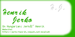 henrik jerko business card